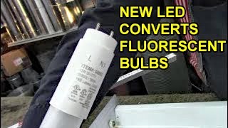 New LED Tubes Convert Fluorescent Bulb Fixture Without Ballast Rewiring [upl. by Asuncion]