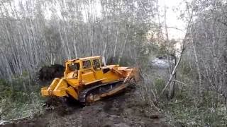 Bulldozer making logging roads [upl. by Kcirdet]