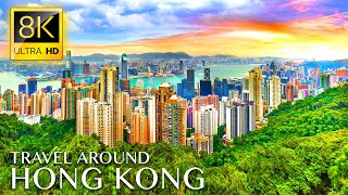 HONG KONG Amazing Tour in 8K ULTRA HD  Best Hong Kong Travel with Relaxing Music 8K TV [upl. by Hsetih696]