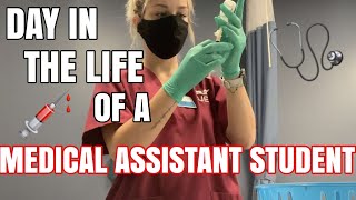 DAY IN THE LIFE  MEDICAL ASSISTANT STUDENT [upl. by Quillan]