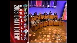 Full 2003 NBA Draft Lottery LeBron Darko Carmelo [upl. by Anaz]