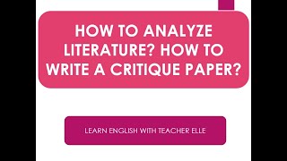 CRITICAL APPROACHES IN WRITING A CRITIQUE PAPER WITH GUIDE QUESTIONS [upl. by Urbani]