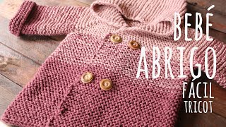 Tutorial Abrigo Bebé MUY FÁCIL Y RÁPIDO  Dos agujas  Tricot  Lanas y Ovillos [upl. by Salguod]