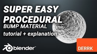 Create a Simple Procedural Bump Material in Blender [upl. by Fitting]