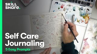 Self Care Through Visual Journaling 5 Easy Prompts [upl. by Nnahteb484]