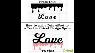 How to add a drip effect to texts in Cricut design space [upl. by Slohcin901]