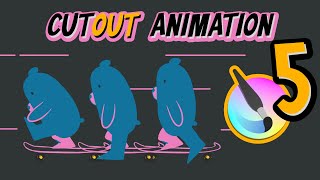 CutOut Animation Krita 5  Puppet Animation [upl. by Akcimat]