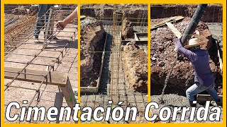 CIMENTACION CORRIDA COMO SE HACE [upl. by Denae]