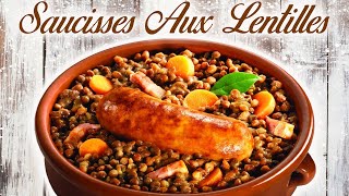 SAUCISSES AUX LENTILLES  RECETTE DE GRANDMERE [upl. by Aicilyt]