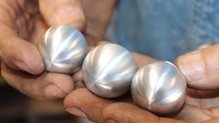 Fast amp Easy Way to Fabricate Metal SpheresCircular Balls on Lathe [upl. by Atnwahsal]