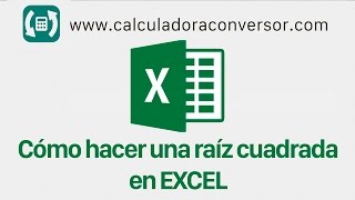 Cómo hacer la raíz cuadrada en EXCEL [upl. by Eleazar22]