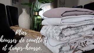 Comment Plier Housses De Couette Et DrapsHousses Pour Gagner De La Place [upl. by Aubin]