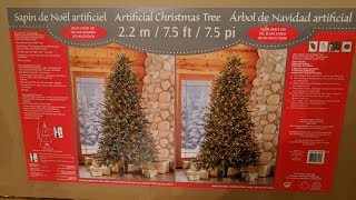 Costco 75 Artificial Prelit Christmas Tree Unboxing and Review [upl. by Nostaw28]