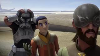 Star Wars Rebels  Rex Kanan and Ezra vs Droid Army [upl. by Volnak]