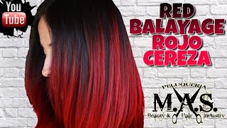 Cabello BALAYAGE ROJO Red Balayage Hair Tutorial Mechas Rojas paso a paso [upl. by Rochella]