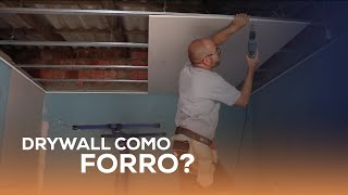 Forro de drywall  Passo a passo completo para uma instalação segura e impecável [upl. by Aerdied]