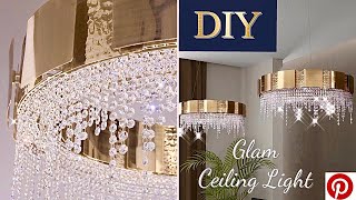 DIY GOLD CHANDELIER ON A BUDGET CHANDELIER DIY [upl. by Bouzoun653]