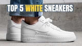 The 5 BEST White Sneakers For Men [upl. by Esyli312]