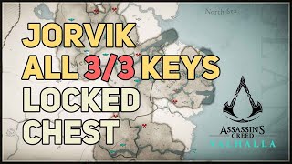 All 3 Cultist Keys Locked Chest Jorvik Assassins Creed Valhalla [upl. by Gilbert]