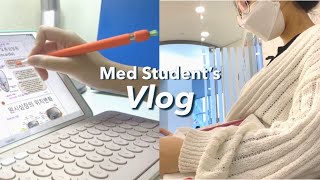 Eng 의대생 Vlog 본과1학년 개강 하자마자 시험기간 🤯심혈관계 공부 Zoom 강의  First week of med school  Korean med student [upl. by Morrissey968]