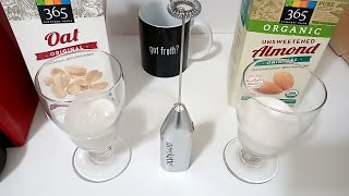 Oat Milk vs Almond Milk part 2 Frothing Test [upl. by Eibob]