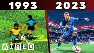 How FIFA Graphics amp Gameplay Evolved 1993  2023  WIRED [upl. by Ayeki]