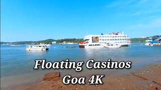 Goa 4K  Walking Tour Mandovi River Promenade  Indias Floating Casinos [upl. by Tiphani]