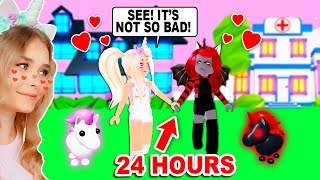 HOLDING MOODYS HAND For 24 HOURS In Adopt Me Roblox [upl. by Erbma]