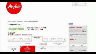 How to change or rebook your ticket  AirAsia [upl. by Matthaus]