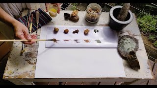 How to process natural pigments  From nature to painting [upl. by Otaner]