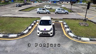 Cara Mudah 3 Penjuru  Kereta Manual [upl. by Ramas]