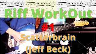 Riff WorkOut 1 Scatterbrain Jeff Beck  Practice Along  Backing tracks amp Tabs [upl. by Jeu489]