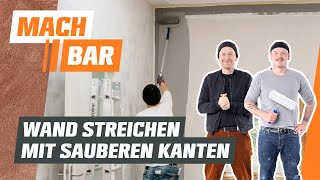 Wand streichen mit sauberen Kanten  OBI [upl. by Wyn]