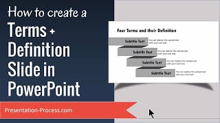 How to Create Terms amp Definition Slide in PowerPoint [upl. by Jarietta279]