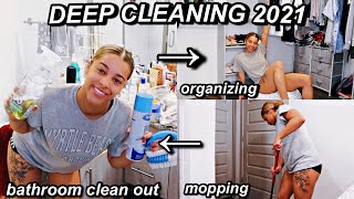 deep cleaning my entire apartment for 2021 satisfying mopping organizing etc  Azlia Williams [upl. by Eetnom]