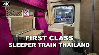 【4K】First class overnight train Bangkok to Chiang Mai Thailand [upl. by Woehick]