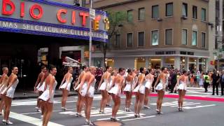 Christmas in August The Rockettes performing on Sixth Avenue NYC this morning [upl. by Faruq]