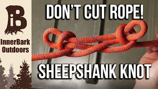 Shorten Rope Without Cutting  Sheepshank Knot [upl. by Oyek]