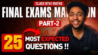 Maths Class 9th  25 Most Expected Questions 🔥  Part 2  Next Toppers [upl. by Buffo424]