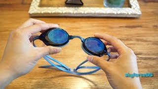 Speedo Vanquisher 20 Mirrored Swim Goggles Unboxing amp Review [upl. by Llehsal]