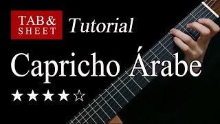 Capricho Árabe  Guitar Lesson  TAB [upl. by Etnuaed]