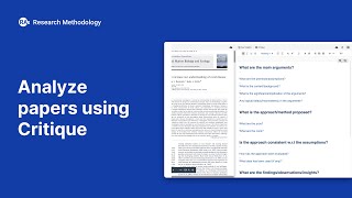 Research Paper Writing  How to Analyze Research Papers using Literature Critique [upl. by Hareehat]