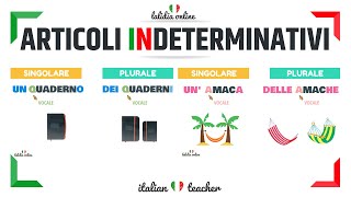 ARTICOLI INDETERMINATIVI  GRAMMAR  Italian for Beginners [upl. by Nauaj]