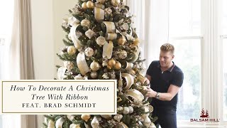 How to Decorate your Christmas Tree Professionally with Ribbons [upl. by Neelrahs]