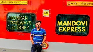 Mandovi Express  Konkan Railway Journey in Monsoon [upl. by Waldron]