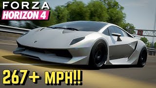 FORZA HORIZON 4  267 MPH Lamborghini Sesto Elemento Setup [upl. by Erminia]