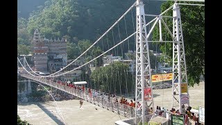 Laxman JhulaRam Jhula Bridge in Rishikesh Uttarakhand [upl. by Littlejohn130]