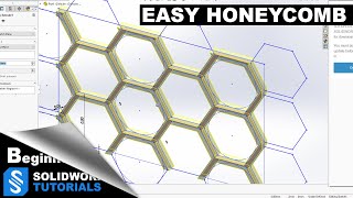 SolidWorks SolidWorks Tutorial Honeycomb SolidWorks [upl. by Atiruam]