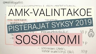 Ammattikorkeakoulu  AMKvalintakoe sosionomi pisterajat 🤓 Diak sosionomikoulutus  Matikkapirkko [upl. by Yeltneb]