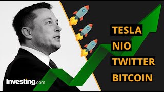 Tesla NioTwitter Stock Price Update  Bitcoin Analysis [upl. by Rdnaskela]